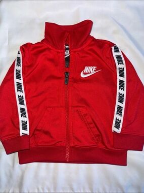 Nike Red Infant Full-Zip Tracksuit